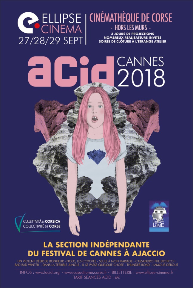 Reprise de la programmation ACID CANNES 2018 à L'Ellipse Cinéma à Ajaccio,les 27, 28 et 29 septembre 2018. Reprise de la programmation ACID CANNES 2018 à L'Ellipse Cinéma à Ajaccio,les 27, 28 et 29 septembre 2018.