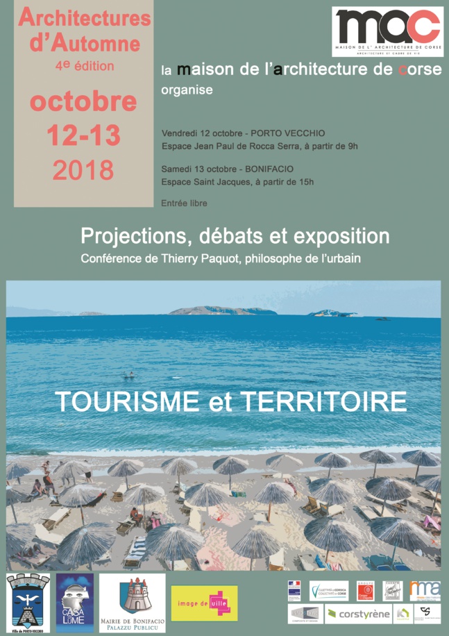 Architectures d’Automne 4'ème Edition. le 12 octobre à Porto-Vecchio,à la Cinémathèque de Corse et le 13 Octobre à Bonifacio,Espace Saint Jacques. Entrée Libre.