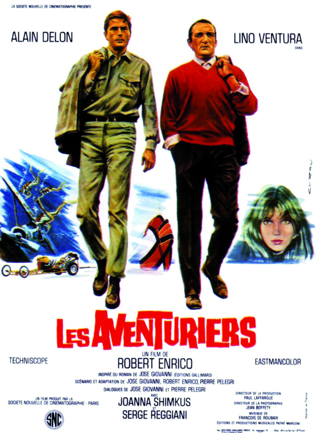 Les années Shimkus-Projection du film "Les aventuriers"de Robert Enrico le Mardi 4 Février à 20h30 à la Cinémathèque de Corse.