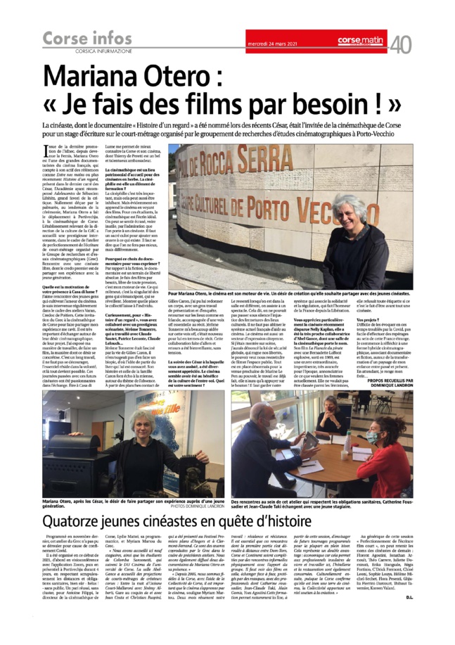 Mariana Otero "Je fais des films par besoin"