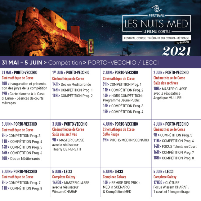 FESTIVAL LES NUITS MED du 31 mai au 5 juin 2021