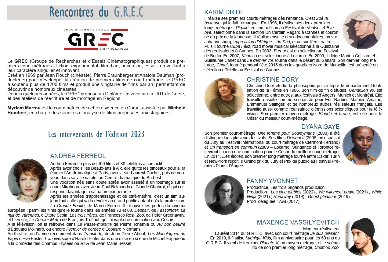 Rencontres du G.R.E.C -  7 au 22/11/2023