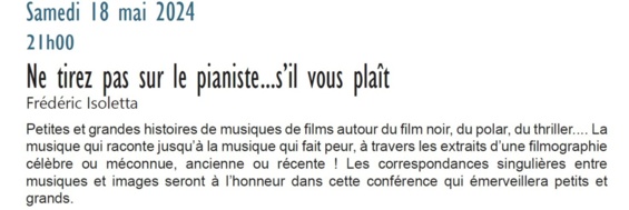 Ciné-Conférence musicale • 18mai
