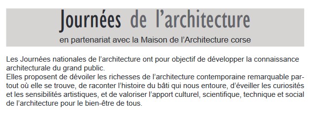 Annulation-Journées de l'architecture • 18/10 