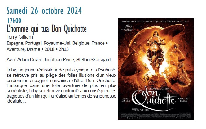 Annulation • Projection du 26 octobre • 17h00
