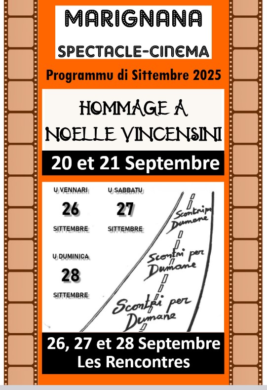 Hommage à Noelle Vincensini • 20 et 21/09 Hommage à Noelle Vincensini • 20 et 21/09
