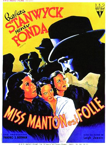 "The mad miss Manton" (Miss Manton est folle)  Jeudi 21 décembre 2017 à 20h30 à la Cinémathèque de Corse.