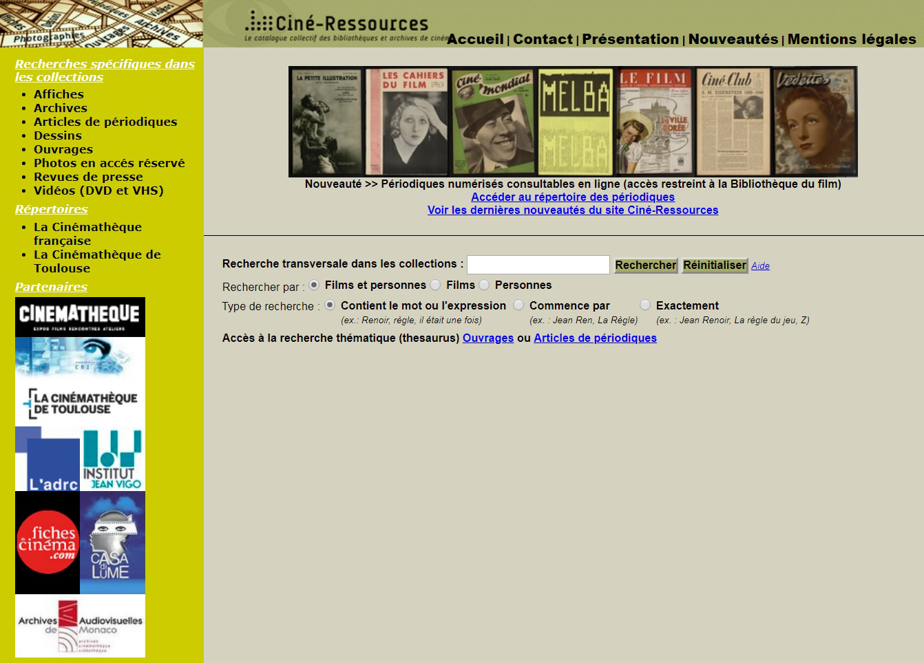 Consulter les Collections Consulter les Collections