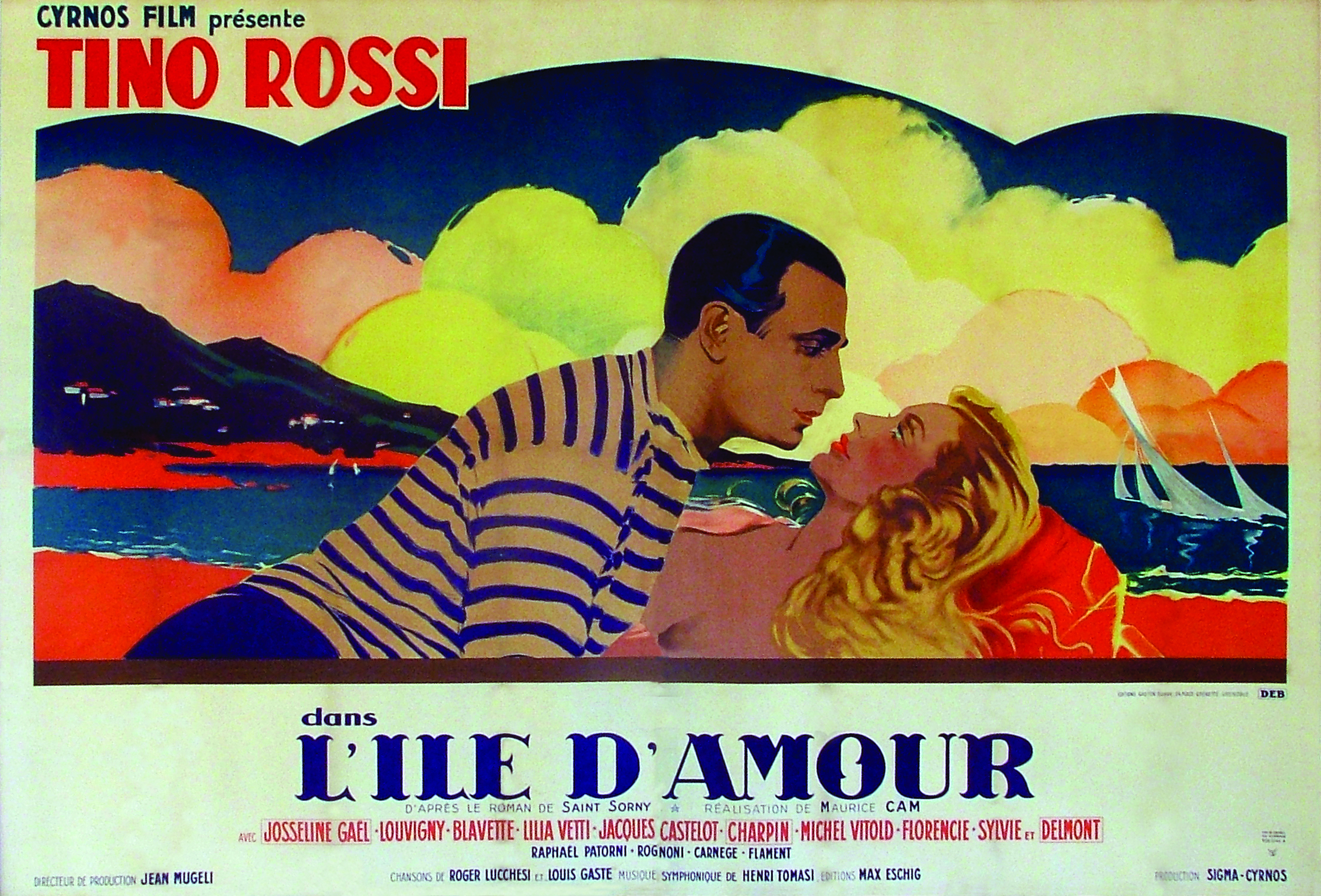 Le producteur et distributeur du film, Hercule Mucchielli est de Ghisoni, le réalisateur Maurice Cam de Bastia, et Tino Rossi l’Ajaccien interprète une romance sensée se passer sous le ciel de L’Ile D’amour(1943), la Corse.
