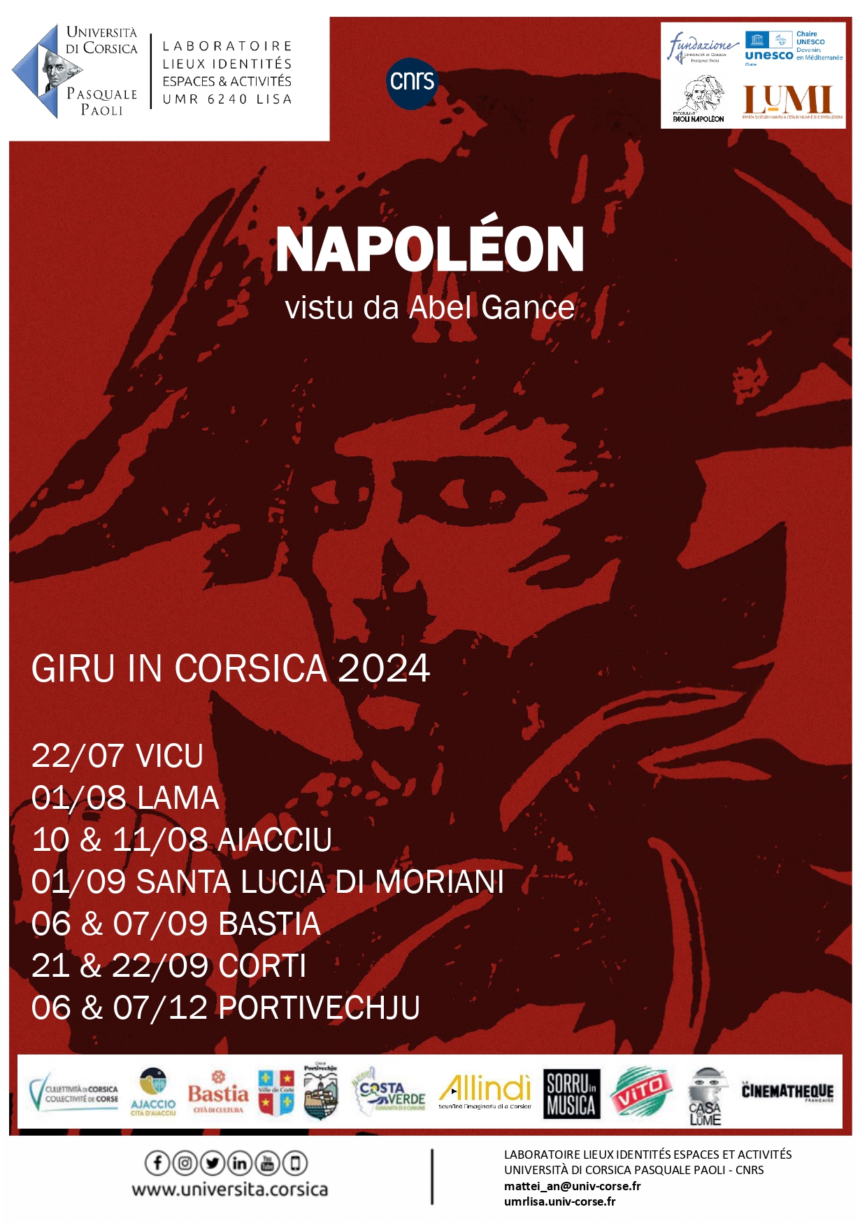 Napoléon vu par Abel Gance •Tournée en Corse du 22/07 au 8/12
