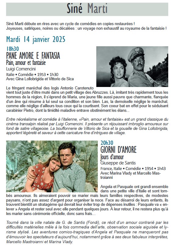 Sine Marti 14/01 • 18h30 • 20h30 