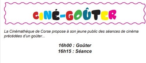 Ciné-Goûter • 23/04 • 16h00 • Ciné-Goûter • 23/04 • 16h00 •
