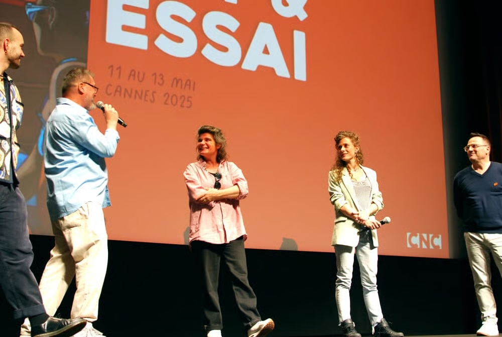 Marie-Ange Luciani et Laura Wandel pour la présentation de "L'intérêt d'Adam" à l'AFCAE • Laurent Hérin