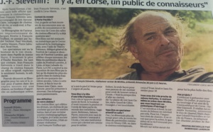 Jean-François Stévenin  "il y a en Corse, un public de connaisseurs"- 